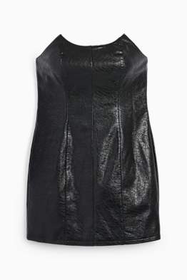 Figurbetontes Kleid - Lederimitat