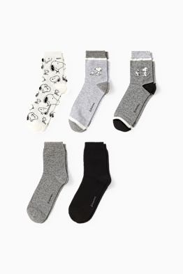 Multipack of 5 - socks with motif - Snoopy