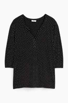 Tricou cu mânecă lungă - cu buline
