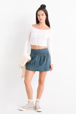 Fustă mini din denim