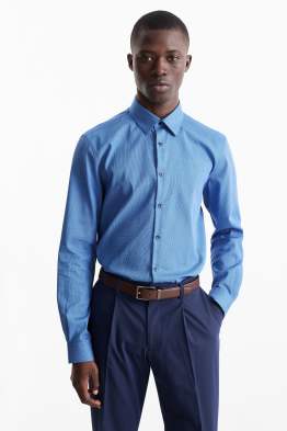 Cămașă office - slim fit - guler Kent - ușor de călcat - cu model