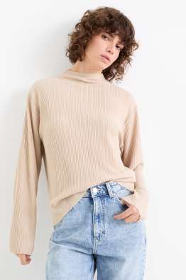Langarmshirt - gerippt