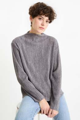 Langarmshirt - gerippt