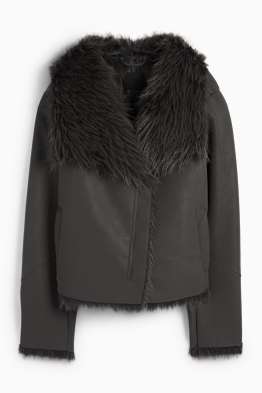 Jachetă din piele shearling falsă - imitație de piele