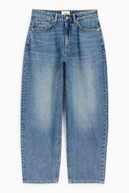 Barrel jeans - talie medie