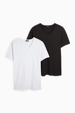 Multipack 2 buc. - tricou cu decolteu în V - stretch - LYCRA®