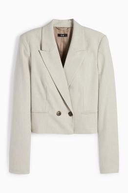 Blazer crop - cambrat - structurat