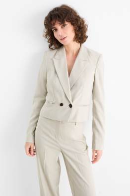 Blazer crop - cambrat - structurat