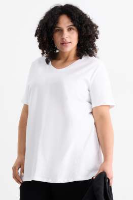 Multipack 2 buc. - tricou cu decolteu în V - stretch - LYCRA®
