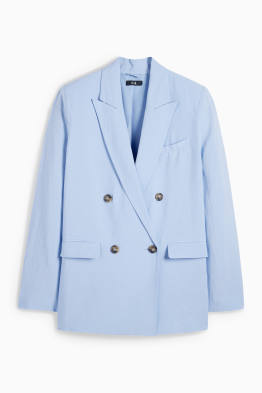 Blazer lung cu conținut de in - regular fit
