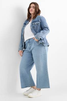 Wide leg jeans - talie înaltă
