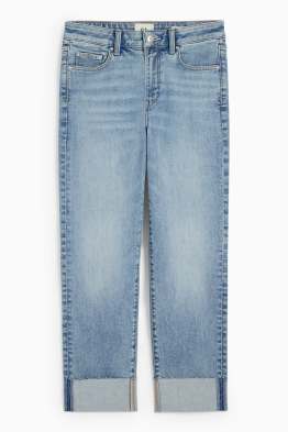 Crop straight jeans - talie medie - LYCRA®
