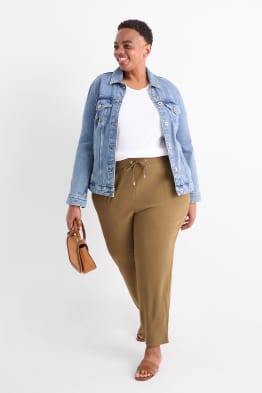 Pantaloni de stofă - talie medie - tapered fit