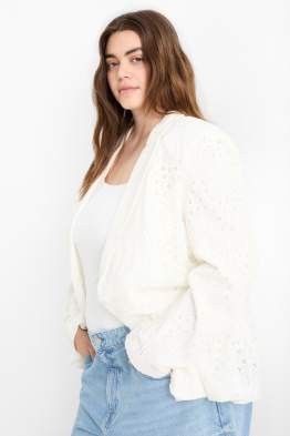 Blazer - regular fit - broderie englezească