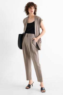 Pantaloni office - talie înaltă - loose fit
