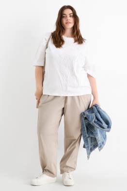 Pantaloni de stofă - talie medie - tapered fit