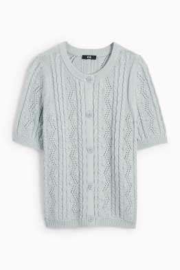 Gilet de maille - motif tressé
