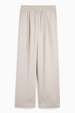 Pantaloni de stofă - talie medie - wide leg