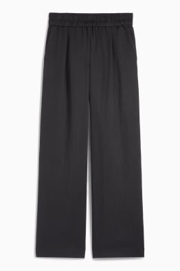Pantaloni de stofă - talie medie - wide leg