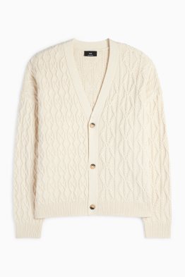 Cardigan tricotat - cu torsade