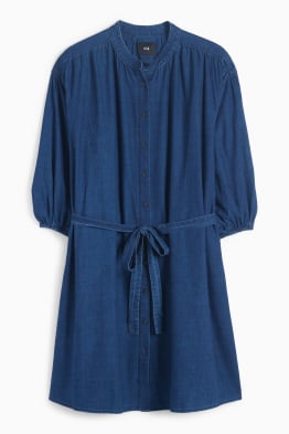 Rochie tip bluză din denim