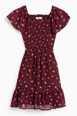 Rochie din șifon - cu flori
