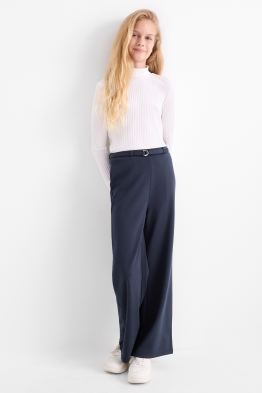 Pantaloni de stofă cu curea