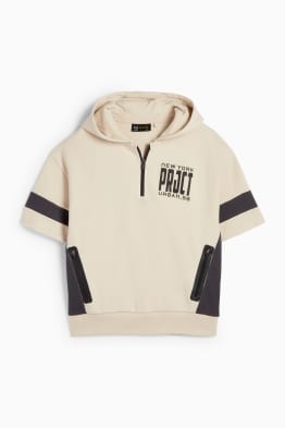 New York - tricou cu mânecă scurtă cu glugă