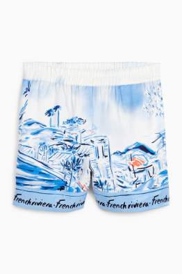 Pantaloni scurți - talie medie - cu model