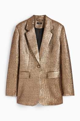 Long blazer - relaxed fit - shiny