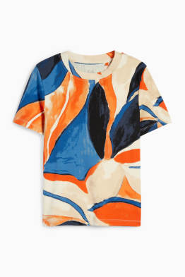 T-Shirt - Slim Fit - gemustert