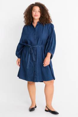 Rochie tip bluză din denim