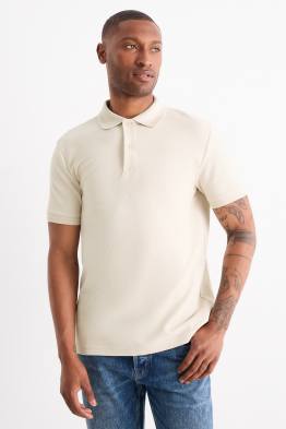 Tricou polo din tricot - regular fit - structurat