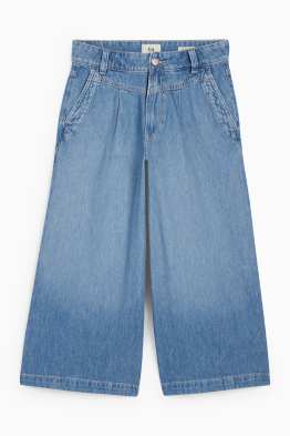 Culotte jeans - talie înaltă