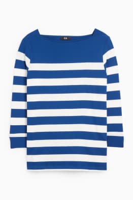 Tricou cu mânecă lungă - cu dungi