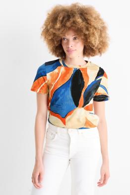 T-Shirt - Slim Fit - gemustert