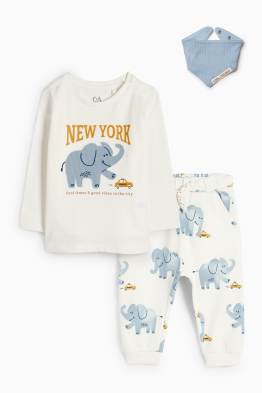 Elefant - compleu bebeluși - 3 piese