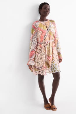 Rochie din șifon - cu model