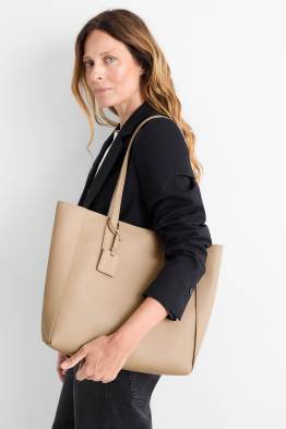 Geantă shopper mare - imitație de piele