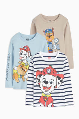 Multipack 3 buc. - Patrula cățelușilor - Chase, Marshall - tricou cu mânecă lungă