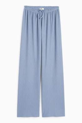 Pantaloni din jerseu - talie medie - wide leg - structurați