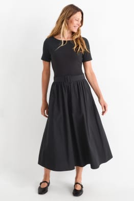 Rochie fit & flare cu curea