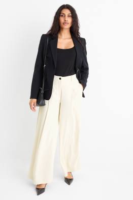 Pantaloni de stofă - talie înaltă - wide leg