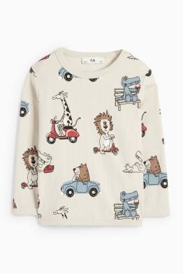 Vehicule și animale sălbatice - bluză de molton - structurată