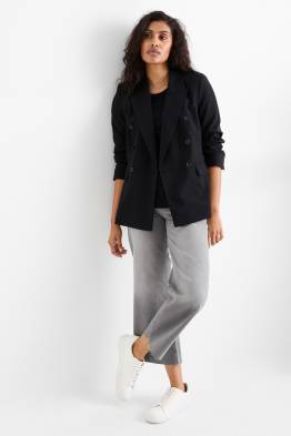 Crop wide leg jeans - talie medie