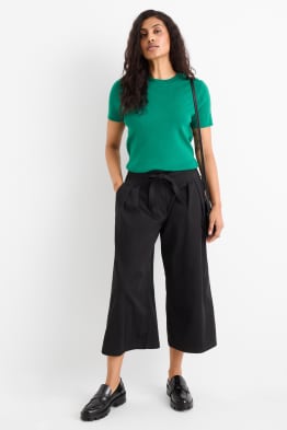 Pantaloni de stofă - talie înaltă - wide leg