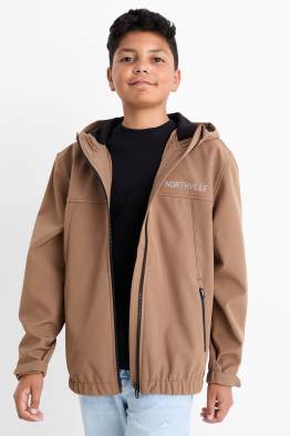 Geacă softshell cu glugă - impermeabilă