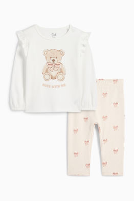 Ursuleți - pijama bebeluși - 2 piese