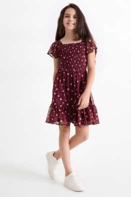 Rochie din șifon - cu flori