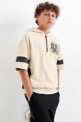 New York - tricou cu mânecă scurtă cu glugă